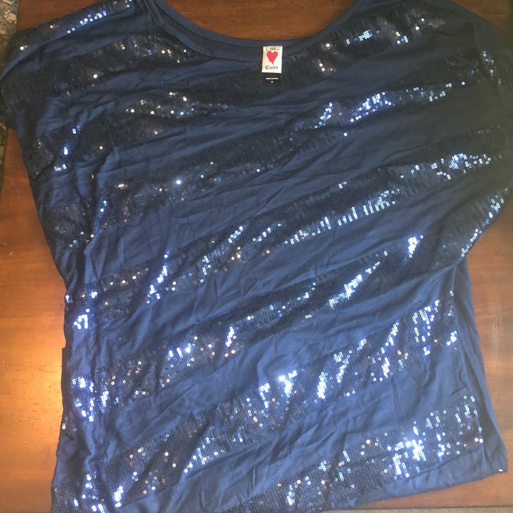 Long dark sequin tunic